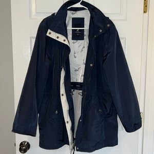Nautical Rain Jacket Windbreaker Navy XL